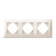 Рамка тройная горизонтальная VIDEX Binera крем (VF-BNFR3H-CR)