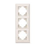 Рамка тройная вертикальная VIDEX Binera крем (VF-BNFR3V-CR)