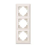 Рамка потрійна вертикальна VIDEX Binera крем (VF-BNFR3V-CR)