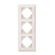 Рамка тройная вертикальная VIDEX Binera крем (VF-BNFR3V-CR)