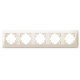 Рамка пятерная горизонтальная VIDEX Binera крем (VF-BNFR5H-CR)
