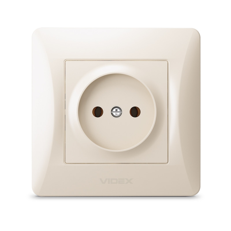Розетка одинарна б/з VIDEX Binera крем (VF-BNSK1-CR)