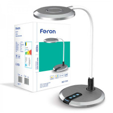 Настольный LED светильник FERON DE1731 8W серебро 6889