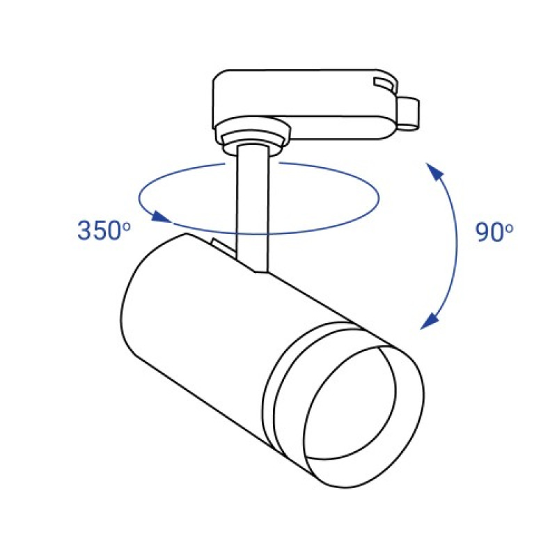 Трековый светодиодный светильник FERON AL106 COB 10W 400LM 4000K IP40 черный 32445