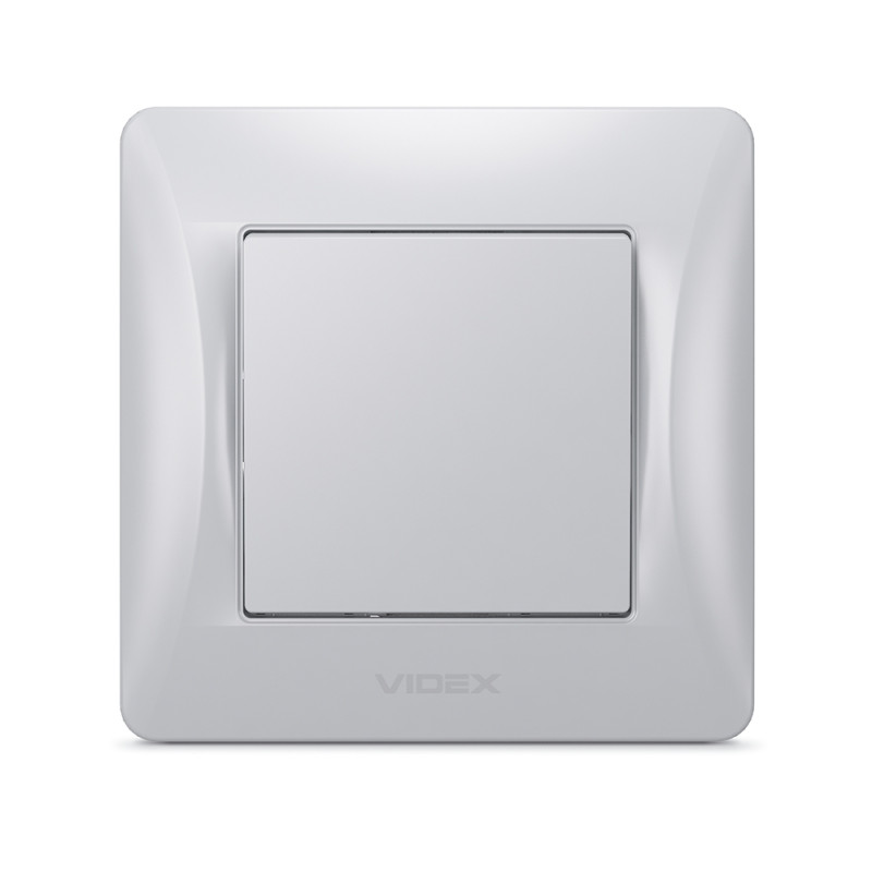 Выключатель одноклавишный VIDEX Binera серебряный шёлк VF-BNSW1-SS