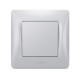 Выключатель одноклавишный VIDEX Binera серебряный шёлк VF-BNSW1-SS