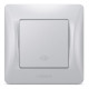 Выключатель одноклавишный промежуточный VIDEX Binera серебряный шёлк VF-BNSW1I-SS