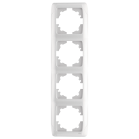 Рамка четверная вертикальная VIKO Carmen белая 90571004