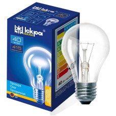 Лампа накаливания прозрачная Искра А55 40Вт Е27