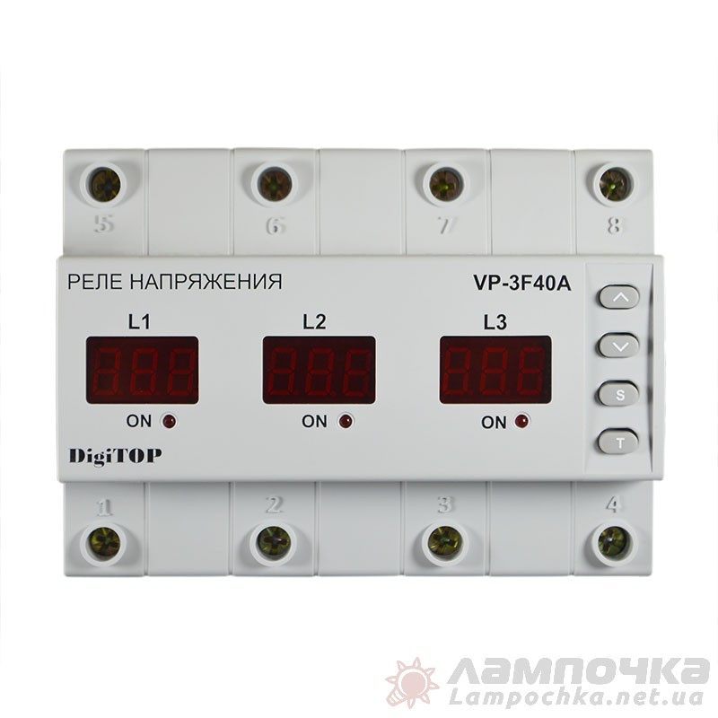 Реле напряжения DigiTOP на DIN-рейку VP-3F40A 3Ф