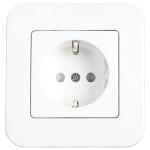 Розетка одинарная с/з и шторками VIKO Rollina белая 90420042