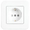 Розетка одинарная с/з и шторками VIKO Rollina белая 90420042