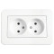 Розетка двухмесная б/з VIKO Rollina белая 90420055