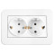 Розетка двухмесная с/з VIKO Rollina белая 90420056
