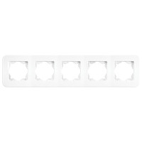 Рамка пятерная VIKO Rollina белая 90480055