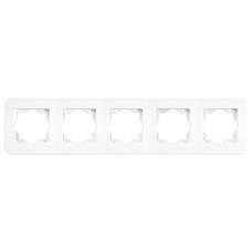 Рамка пятерная VIKO Rollina белая 90480055