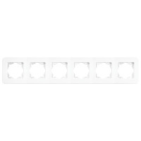 Рамка шестерная VIKO Rollina белая 90480056