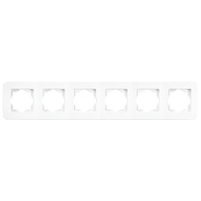 Рамка шестерная VIKO Rollina белая 90480056