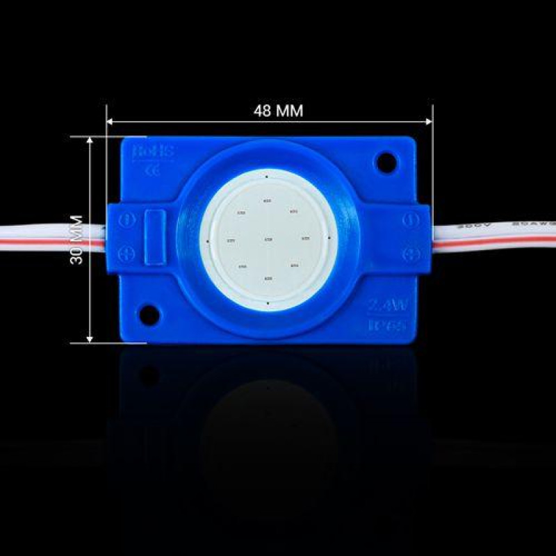 Світлодіодний модуль BRT COB 2.4W круглий BLUE 12v IP65 синій LM-12-2.4-COB-4530-B