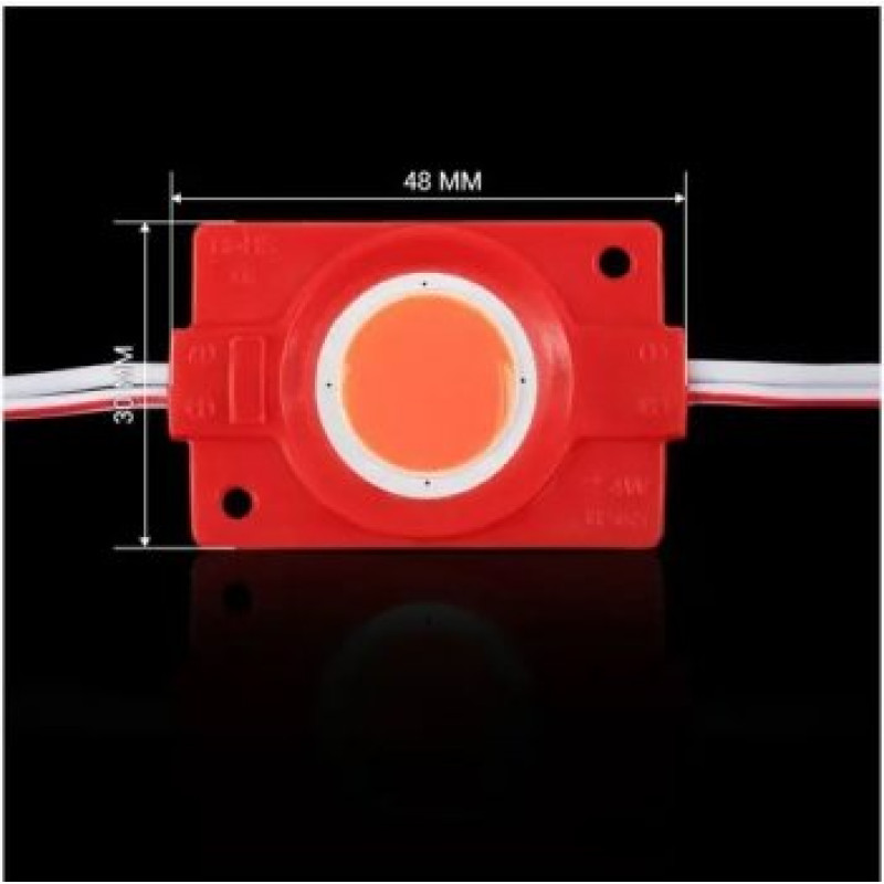 Светодиодный модуль BRT COB 2.4W круглый RED 12v IP65 красный LM-12-2.4-COB-4530-R