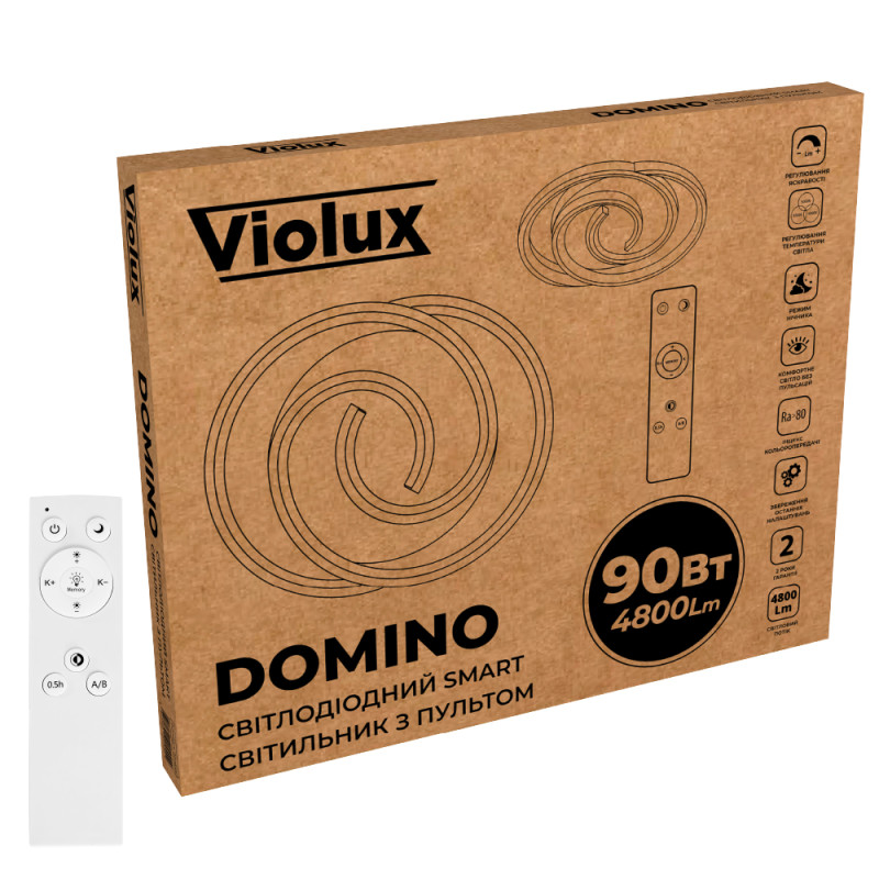 Светодиодный Smart светильник DOMINO VIOLUX 90W 3000-6000K 4800LM круг 220555