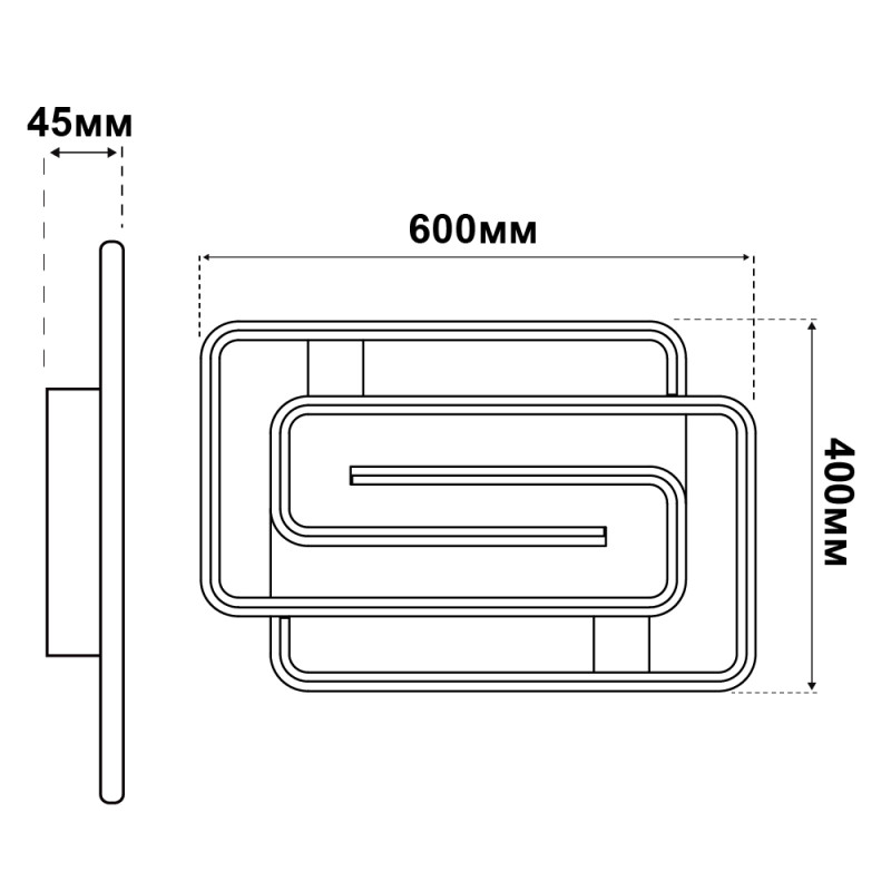 Світлодіодний Smart світильник DOMINO-P VIOLUX 100W 3000-6000K 5500LM прямокутник 220575