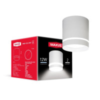 Светильник светодиодный Maxus Surface Downlight 12W 4100K White 1-MSD-1241-WH