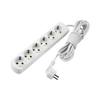 Удлинитель LEZARD 6 входов 3м с заземлением Letitia 721-0603-601