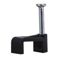 Скоба з цвяхом АСКО-УКРЕМ 9мм плоска чорна (100шт) A0150030032