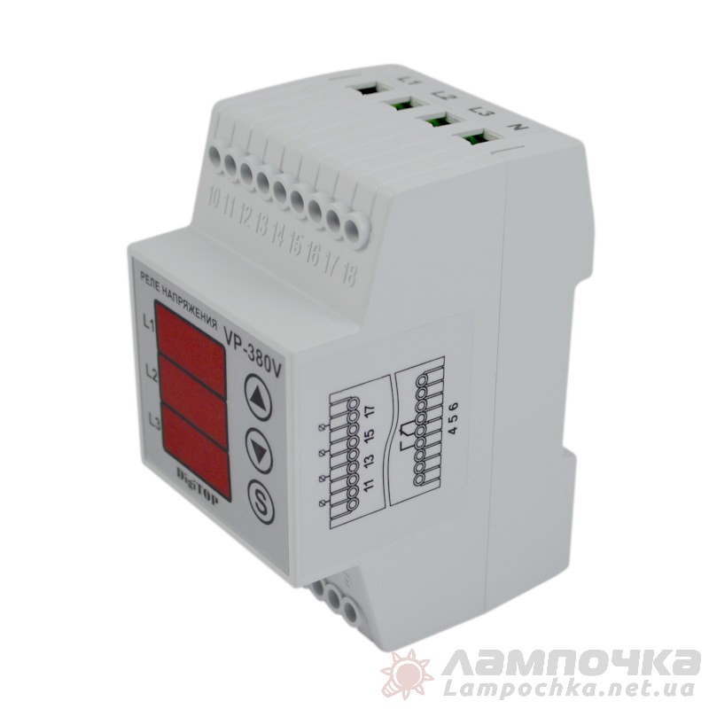Реле напряжения DigiTOP на DIN-рейку VP-380V V-protector 3Ф линейное