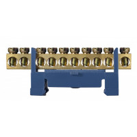 Нулевая шина на Din-рейку BC-510 6х9 10 отверстий АСКО-УКРЕМ A0150120034