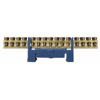 Нулевая шина на Din-рейку BC-515 6х9 15 отверстий АСКО-УКРЕМ A0150120036