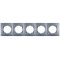 Рамка пятерная горизонтальная NILSON Touran серебро 24130095