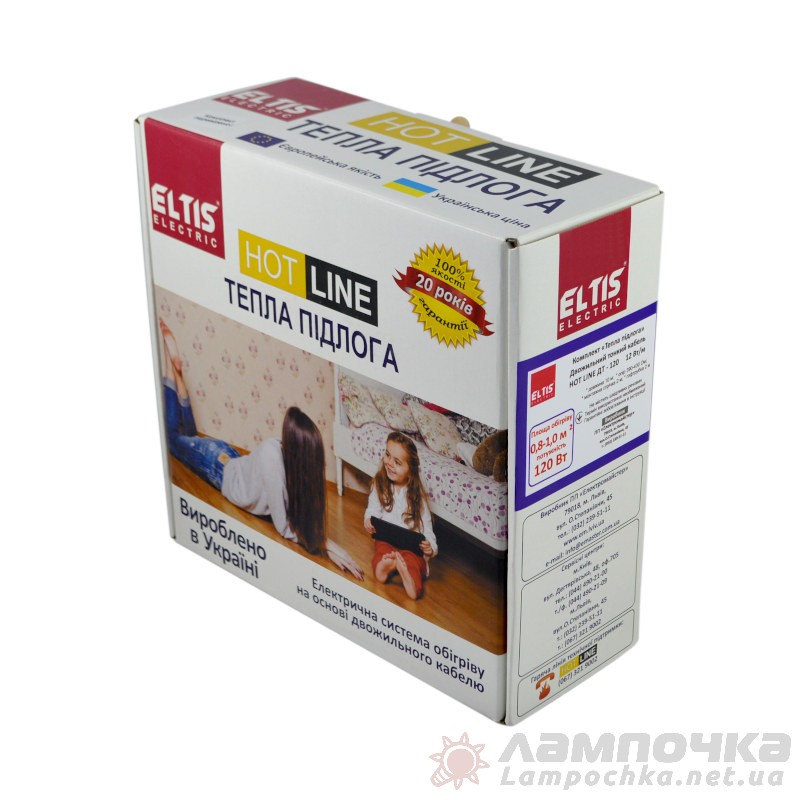 Комплект теплої підлоги під плитку HOT LINE ДТ- 120 Вт  0,8 кв.м Eltis Electric 70750