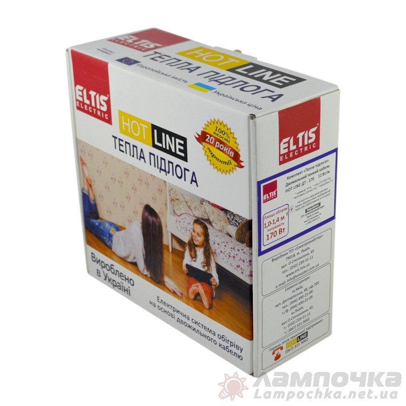 Комплект теплої підлоги під плитку HOT LINE ДТ- 170 Вт  1,0 кв.м Eltis Electric 70752