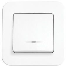 Выключатель одноклавишный с подсветкой VIKO Rollina белый 90420019