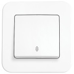 Выключатель одноклавишный проходной VIKO Rollina белый 90420004