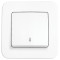 Выключатель одноклавишный проходной VIKO Rollina белый 90420004
