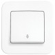 Выключатель одноклавишный проходной VIKO Rollina белый 90420004