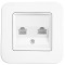 Розетка компьютерная и телефонная VIKO Rollina белый 90420035