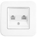 Розетка телефонная двойная VIKO Rollina белый 90420033