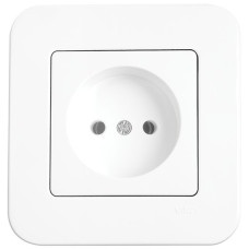 Розетка одинарная б/з VIKO Rollina белая 90420007