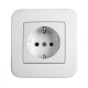 Розетка одинарная с/з VIKO Rollina белая 90420008