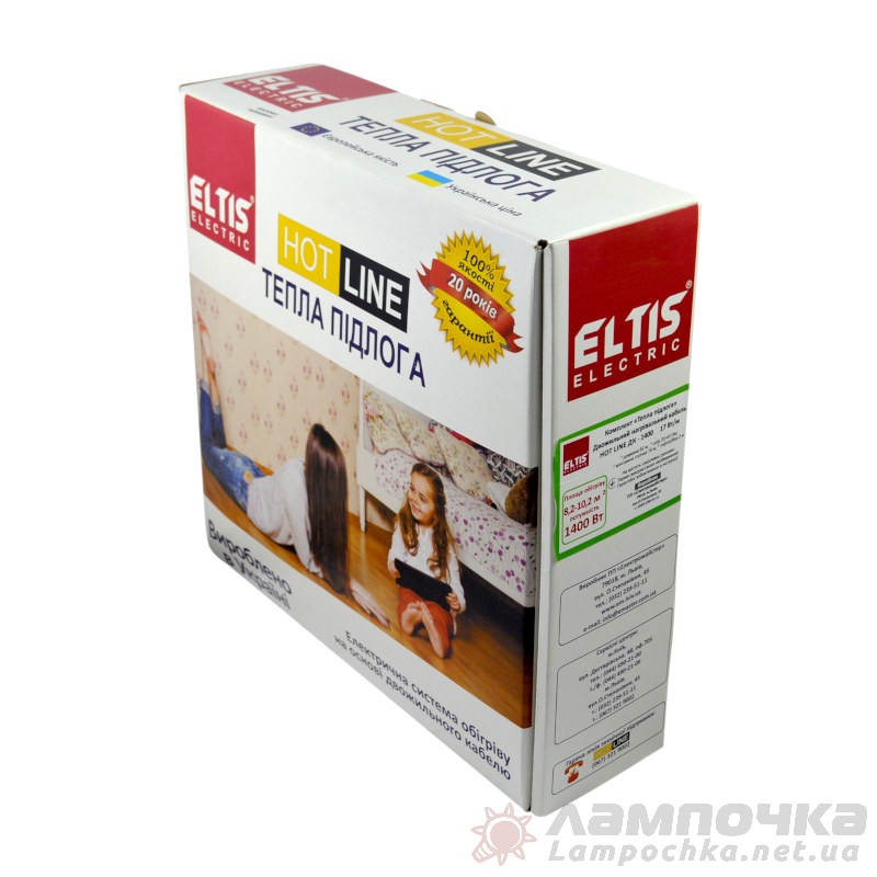 Комплект теплої підлоги в стяжку HOT LINE ДК-1400 Вт 8,2 кв.м  Eltis Electric 70702