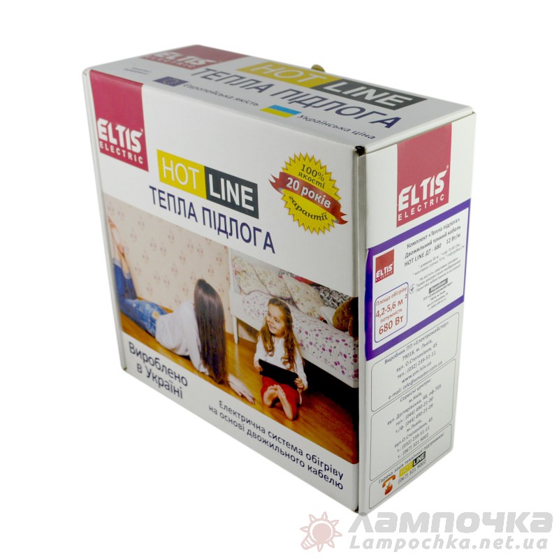 Комплект теплого пола под плитку HOT LINE ДТ-680 Вт 4,2 кв.м Eltis Electric 70766