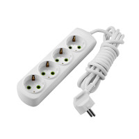 Удлинитель LEZARD 4 входа 3м с заземлением Letitia 721-0403-401