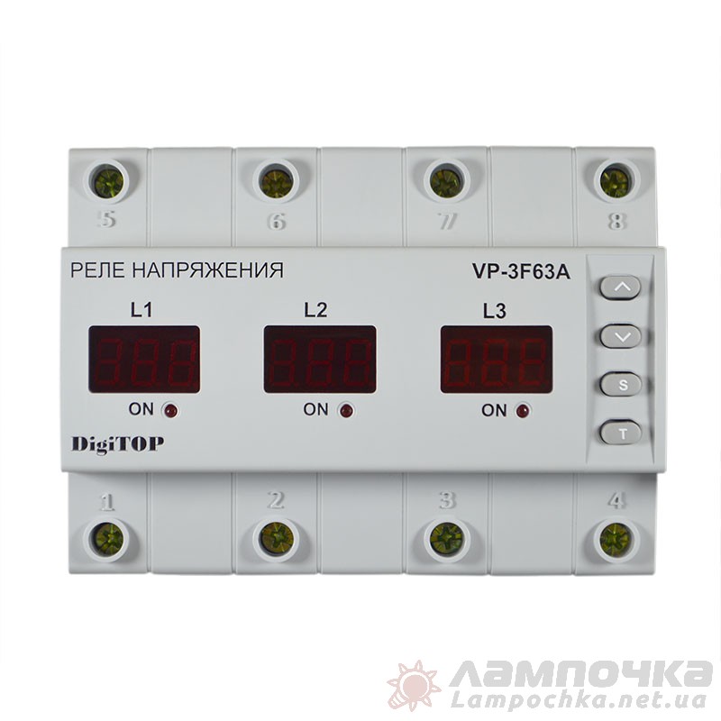 Реле напряжения DigiTOP на DIN-рейку VP-3F63A 3Ф