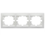 Рамка тройная горизонтальная LEZARD Mira белая 701-0200-148