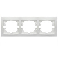 Рамка тройная горизонтальная LEZARD Mira белая 701-0200-148