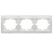 Рамка тройная горизонтальная LEZARD Mira белая 701-0200-148